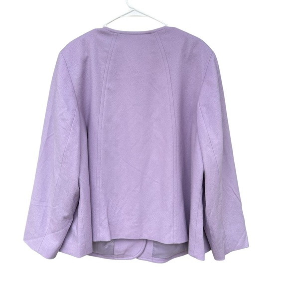 NWT Talbots BRUSHED ITALIAN WOOL SCALLOP EDGE JACKET - Size 22W - Lilac Purple - Picture 11 of 12